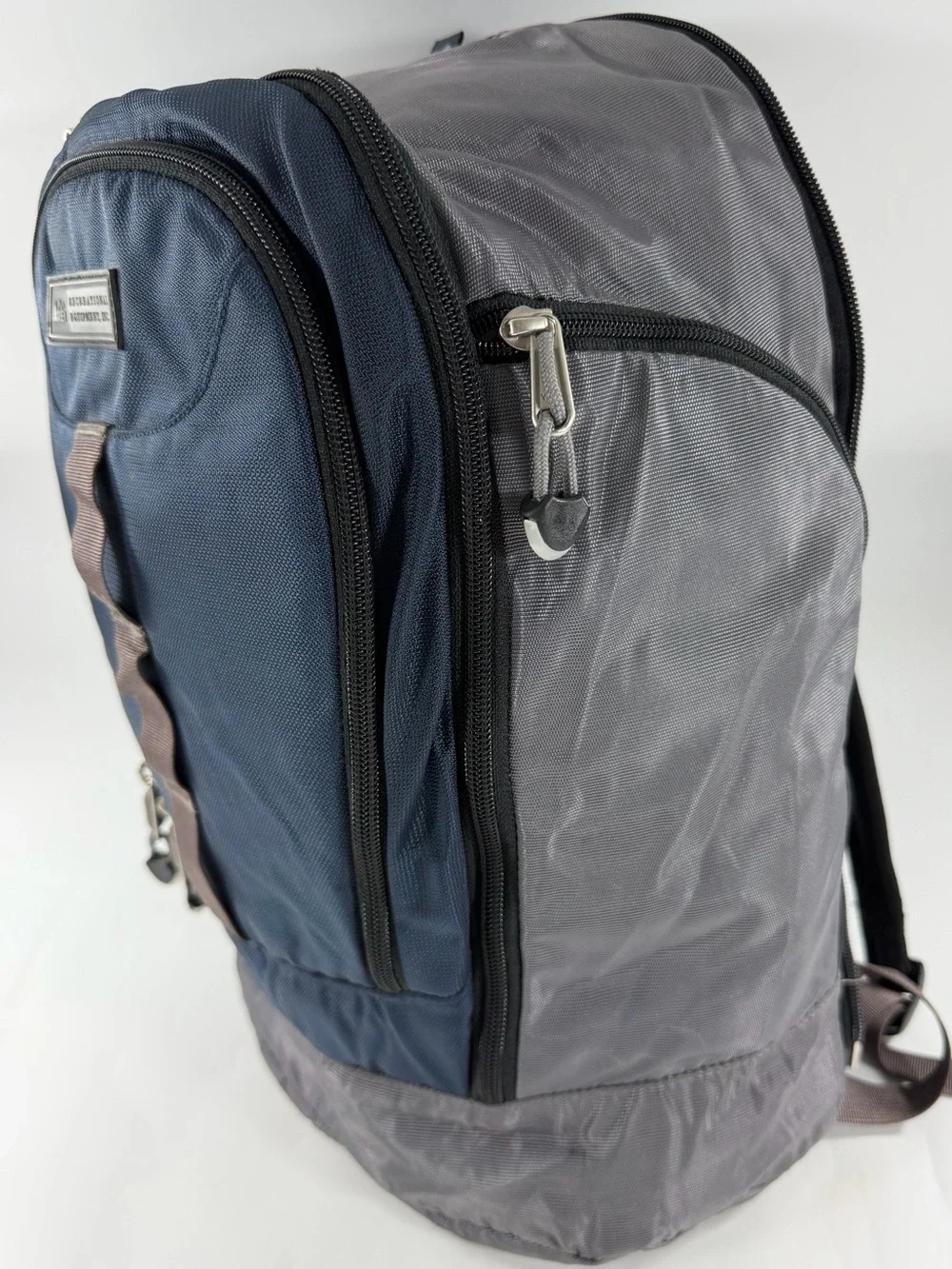 Vintage Y2K REI Multi Compartment Backpack Blue Gray Hiking Travel Daypack